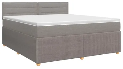 Produktbild von Boxspringbett mit Matratze Taupe 140 x 200 cm Stoff
