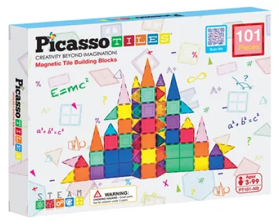 Image de Tactic PicassoTiles 101pc Magnetic Tile Classic Building Blocks