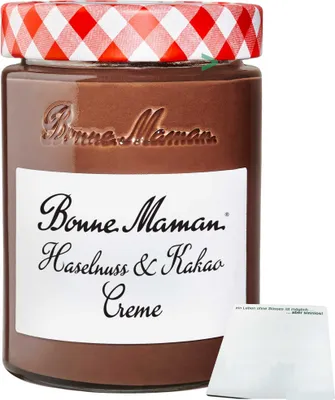 Produktbild von Bonne Maman Haselnuss & Kakao Creme (360g Glas) + usy Block