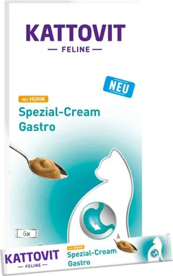 Produktbild von Kattovit - Feline Diet Spezial-Cream Gastro 6x15g (11er Pack)  |  Huhn