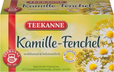 Produktbild von TEEKANNE Kamille-Fenchel Tee 20 Portionen
