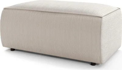 Produktbild von FURNLUX Hocker Fiord Beige Und Schwarz 102cm / Hauptfarbe: Beige / Abmessungen: 102 x 42 x 69 cm