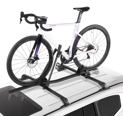 Immagine prodotto di VEVOR portabici da tetto 15 kg di capacità di carico, portabici da tetto verticale con sistema di bloccaggio sicuro per la maggior parte delle traverse standard, portabici da tetto verticale per auto SUV, nero