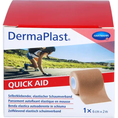 Image de Hartmann DermaPlast® Quick Aid, pansement mousse autocollant, 6 cm x 2 m - couleur chair | Paquet (1 pièce)