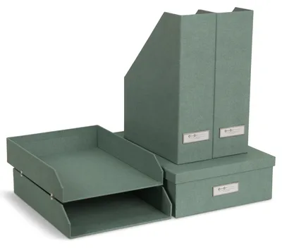 Produktbild von BIGSO HOLGER 5-teiliges Schreibtisch Set – Ordnungssystem mit 2 Stehsammlern, 2