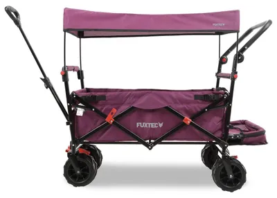 Zdjęcie produktu dla Plazowy wózek FUXTEC FX-CTB800, purpurowy, dach, szerokie kola Purpur