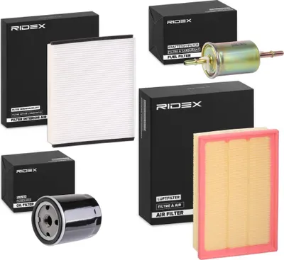 Produktbild von RIDEX Filterset Inspektionspaket Filtersatz für FORD Focus II Schrägheck (DA, HCP, DP) Focus II Kombi (DA, FFS, DS) FOCUS II Cabriolet