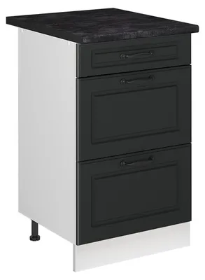 Immagine prodotto di Mobiletto base per cucina Vicco R-Line Antracite country/Bianco 50 cm piano di lavoro Antracite, Model 69715