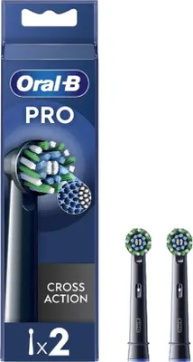 Obrázek produktu pro Oral-B | Replaceable toothbrush heads | EB50BRX-2 Cross Action Pro | Heads | For adults | Number of brush heads included 2 | Black