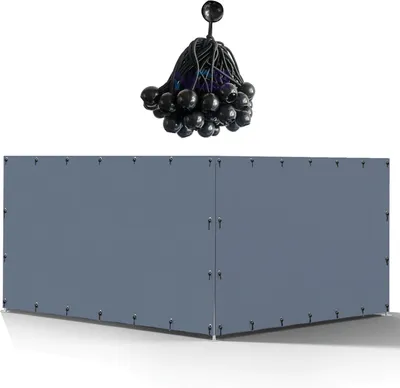 Produktbild von Abdeckung für eine Hundehütte im Außenbereich, passend für 3 m B x 3 m L, mit elastischen Kugelschnüren, aus wasserdichtem 600D-Oxford-Gewebe und als Seitenabdeckung für den Winter
