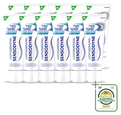 Zdjęcie produktu dla 12 sztuk pasty do zębów Sensodyne Rapid Relief, 75 ml - zestaw ekonomiczny
