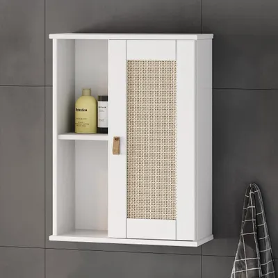 Produktbild von Badoberschrank 52x70cm 'Seattle' Kiefer massiv weiß