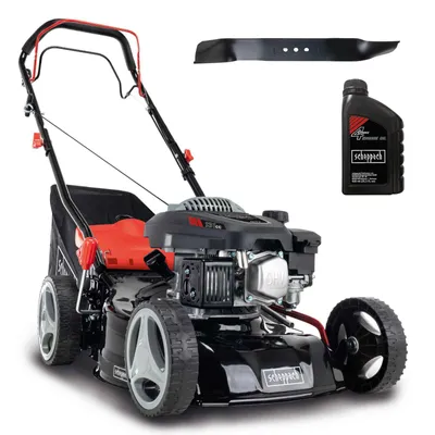 Produktbild von Scheppach MS132-42 Benzin Rasenmäher | 42cm Schnittbreite | Radantrieb | 3,4 PS | Mulch-&Reinigung | 45L Korb | 7 Höhen | inkl. Motoröl & Ersatzmesser
