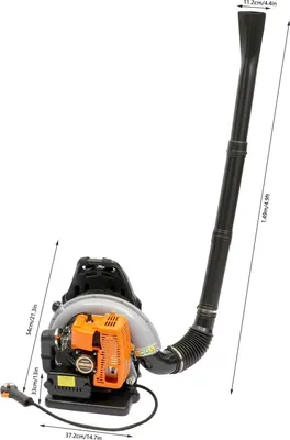 Produktbild von Benzin Laubbläser - Rucksack Laubbläser - 63cc 2-Takt Motor - Luftgekühlt - Verstellbare Schultergurte - Kraftstofftank