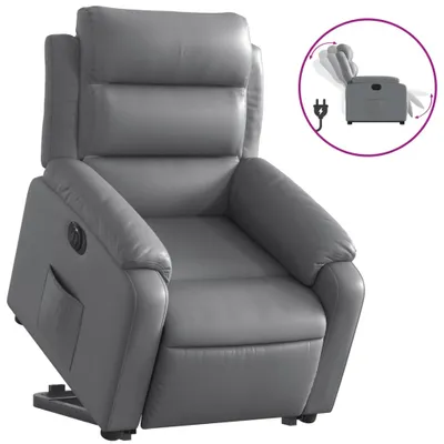 Image de Fauteuil inclinable électrique gris similicuir
