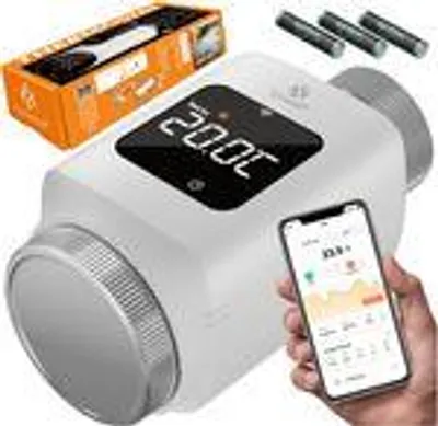 Immagine prodotto di Termostato per radiatori KESSER® con Wi-Fi, controller per riscaldamento, compatibile con app per la casa intelligente, Alexa e Google Assistant