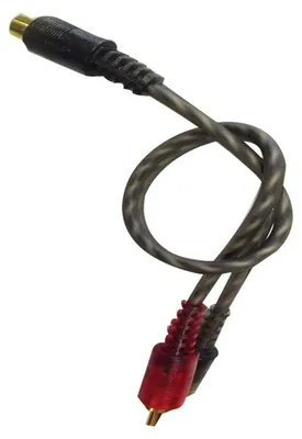 Produktbild von RCA Audio Adapter Kabel 1 auf 2, Cinch Y Splitter Kabel für Verstärker, Subwoofer, DVD, CD & MP3, Blau Transparent