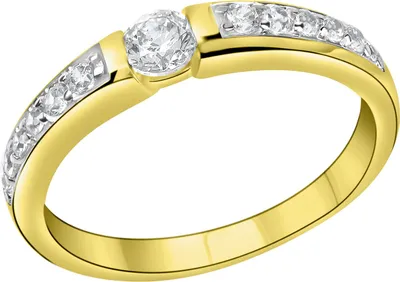 Produktbild von Fascination by Ellen K. Ring 375/- Gold mehrfarbig 021 (66,1) Zirkonia weiß 500370010