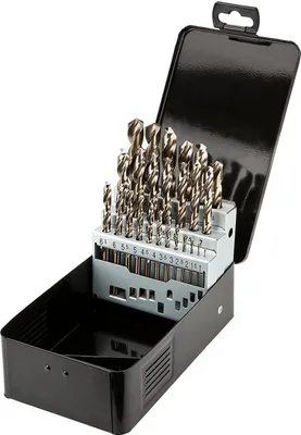Produktbild von HSS-Co-Metallbohrerset 1,0–13,0 mm, 25 Stück, Graphite