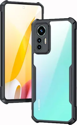 Produktbild von Hülle für XIAOMI 12 LITE, transparente Rückseite, schwarzer Rahmen, kratzfest