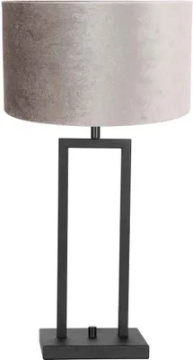 Produktbild von Steinhauer - tischlampe - Stang - schwarz - metall veloursstoff - Ø 30cm - E27 - 8213ZW