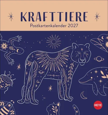 Produktbild von Krafttiere Postkartenkalender 2027