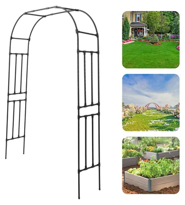 Produktbild von Metallene Gartenabtrennung mit Rosenbogen und Kletterpflanzenstütze
