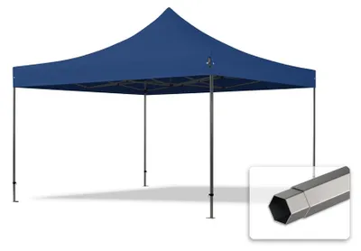 Produktbild von TOOLPORT 4x4m Stahl Faltpavillon, ohne Seitenteile, blau
