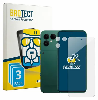 Produktbild von 3x BROTECT Schutzglas für Fairphone 6 (Display+Kamera) Schutzfolie Panzer Folie Glas Display Schutz klar
