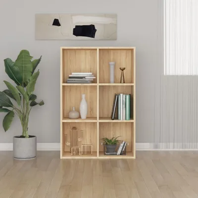 Produktbild von vidaXL Knihovna/bočník Sonoma-dub 66x30x98 cm Materiál na bázi dřeva