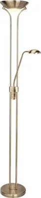 Produktbild von LED Stehlampe Metall 180 cm in Messing (antik) 3000 K warmweiß 1887 lm Modern