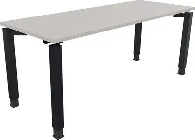 Produktbild von Schreibtisch Vierfuß Quadratrohr B1800xT700xH680-820 an/Lichtgrau