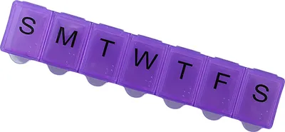 Produktbild von Pillendose mit Fächern, 7 Fächer, wöchentlich, transparenter Deckel, Datumsaufdruck, staubdicht, feuchtigkeitsbeständig, tragbar, für unterwegs, Tablet-Organizer für den Außenbereich, Aufbewahrungskoffer für Medikamente