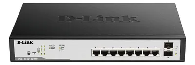Produktbild von D-Link DGS-1100-10MP, Managed, L2, Gigabit Ethernet (10/100/1000), Power over Ethernet (PoE), Rack-Einbau, 1U