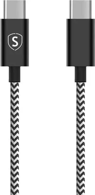 Produktbild von Skin USB-C-auf-USB-C-Kabel 2,1 A, 0,25 m - Schwarz/Weiß