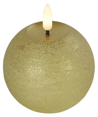 Image de Countryfield LED Bougie ronde or S 8x8x9,5cm - éclairage d'ambiance