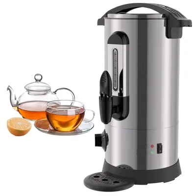 Productafbeelding van Vigevee glühweinwarmer, 10 liter, 1500 watt, 30–110 °C, met tappunt en 10 bekers, zilver