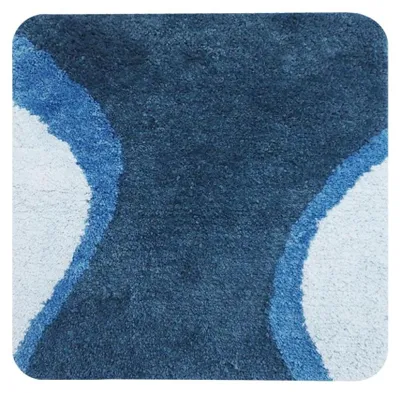 Produktbild von Dutch House Bidetmatte Metz – Blau – 60x60cm – passend zur Badematte-Serie