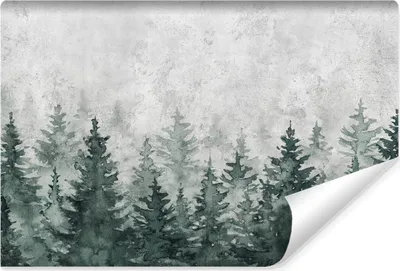 Produktbild von Muralo Vlies Fototapete Aquarell BÄUME Pflanzen Beton Abstraktion Vintage Br. 368cm x Hö. 254cm