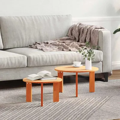 Productafbeelding van Maison Exclusive - Salontafel, 2 stuks, donkerbruin, 47,5 x 47,5 x 27 cm