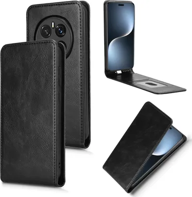 Immagine prodotto di Per Honor Magic 7 Pro Custodia magnetica verticale a libro in Pelle finta per cellulare Nero