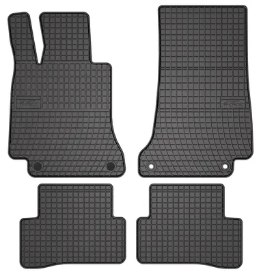 Produktbild von Gummi-Fußmatten für Mercedes Klasa C S205 2014-2021 (Kombi) – 4-tlg, Schwarz, passgenau – Wielganizator SolidPRO