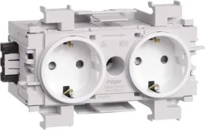 Immagine prodotto di HAGER GS20019016 Steckdose 2-fach Wago Steck/Klemmtechnik (GS20019016)