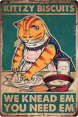 Produktbild von TPFLiving Kunstdruck LW-950 (OHNE RAHMEN) Poster - Leinwand - Wandbild - Hochauflösender Giclée-Druck, langlebig und hochwertig - Lustige Vintage Katzenmotive - Größe: 40x50cm