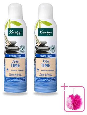 Imagen del producto de 2 unidades de espuma de ducha Kneipp "Me-Time" - Pachulí y sándalo - 200 ml - Paquete ahorro