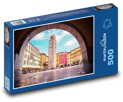 Zdjęcie produktu dla Puzzle 500 Historyczny rynek we Włoszech - martinpuzzle