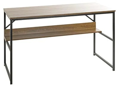Schreibtisch eichenoptik, schwarz, 120x74x60 cm, modern