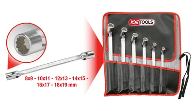 Image de KS TOOLS Jeu de clés articulées doubles 6 pces - 517.0310