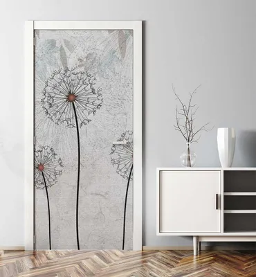 Produktbild von Türtapete Türposter Türfolie selbstklebend Auf ins Pusteblumenfeld