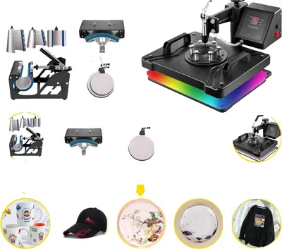 Obrázok produktu pre Stroj na lisovanie za tepla, multifunkčné použitie, nastaviteľná teplota, 8 v 1 12 x 15 palcov, 8 v 1 12 x 15 palcov